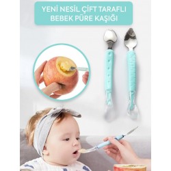 YENİ NESİL ÇİFT TARAFLI BEBEK PÜRE KAŞIĞI