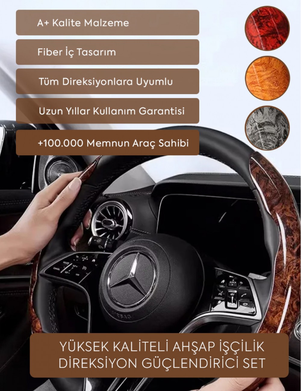 2li SET - YÜKSEK KALİTE AHŞAP İŞÇİLİK DİREKSİYON GÜÇLENDİRİCİ SET