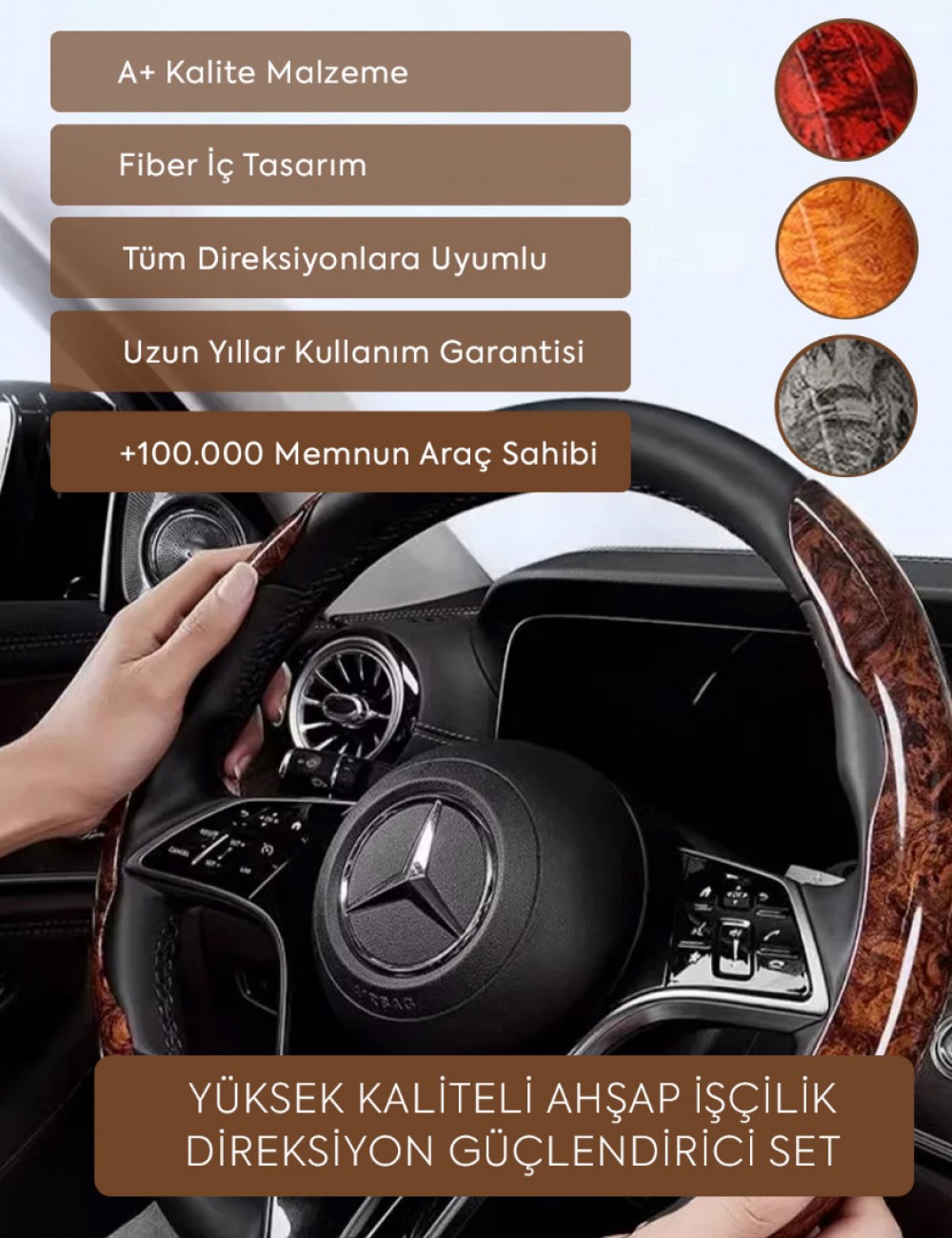 2li SET - YÜKSEK KALİTE AHŞAP İŞÇİLİK DİREKSİYON GÜÇLENDİRİCİ SET