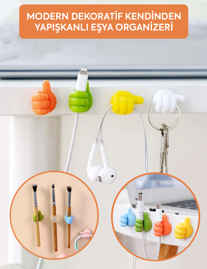 10lu SET MODERN DEKORATİF KENDİNDEN YAPIŞKANLI EŞYA ORGANİZERİ