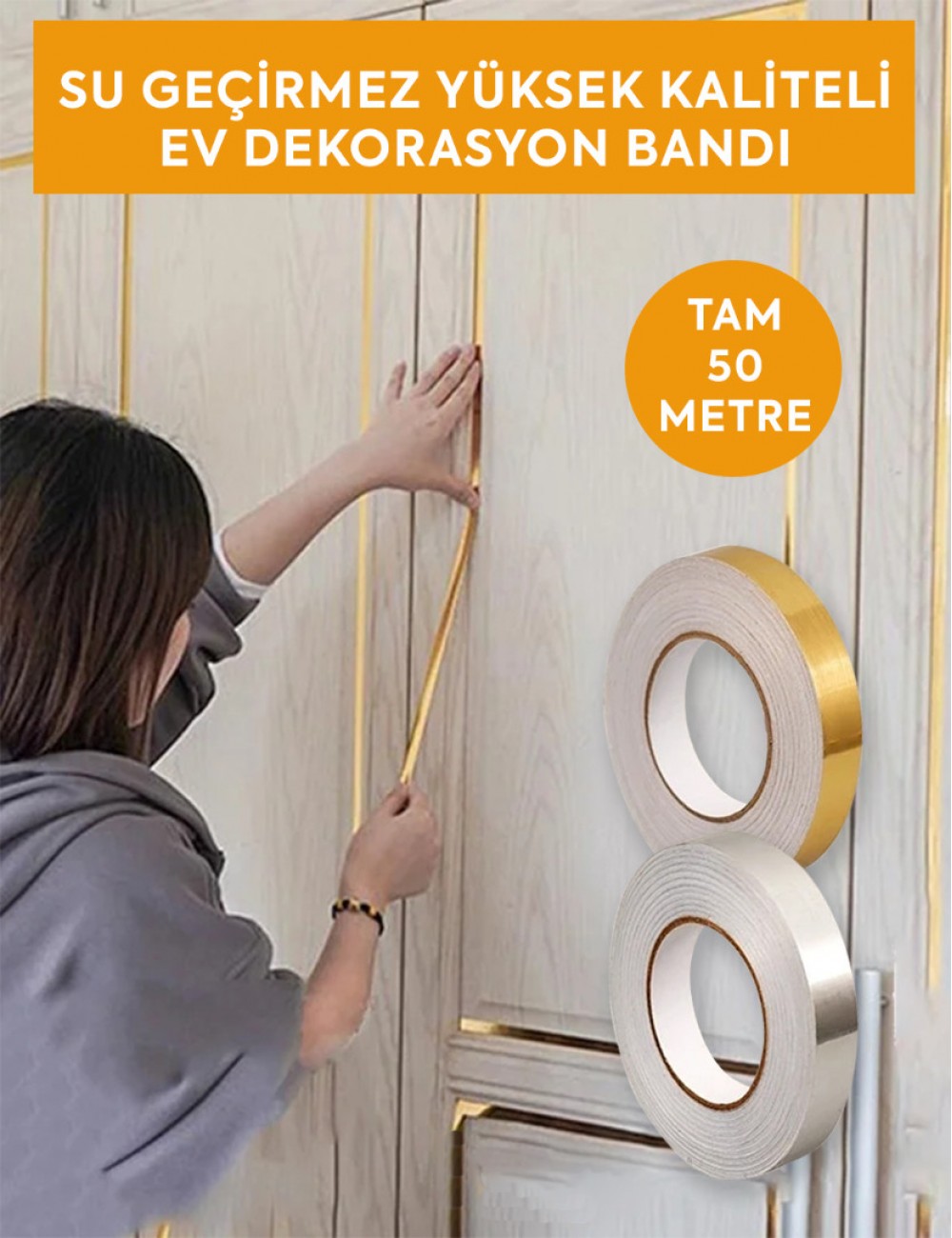 50 METRE SU GEÇİRMEZ YÜKSEK KALİTE EV DEKORASYON BANDI