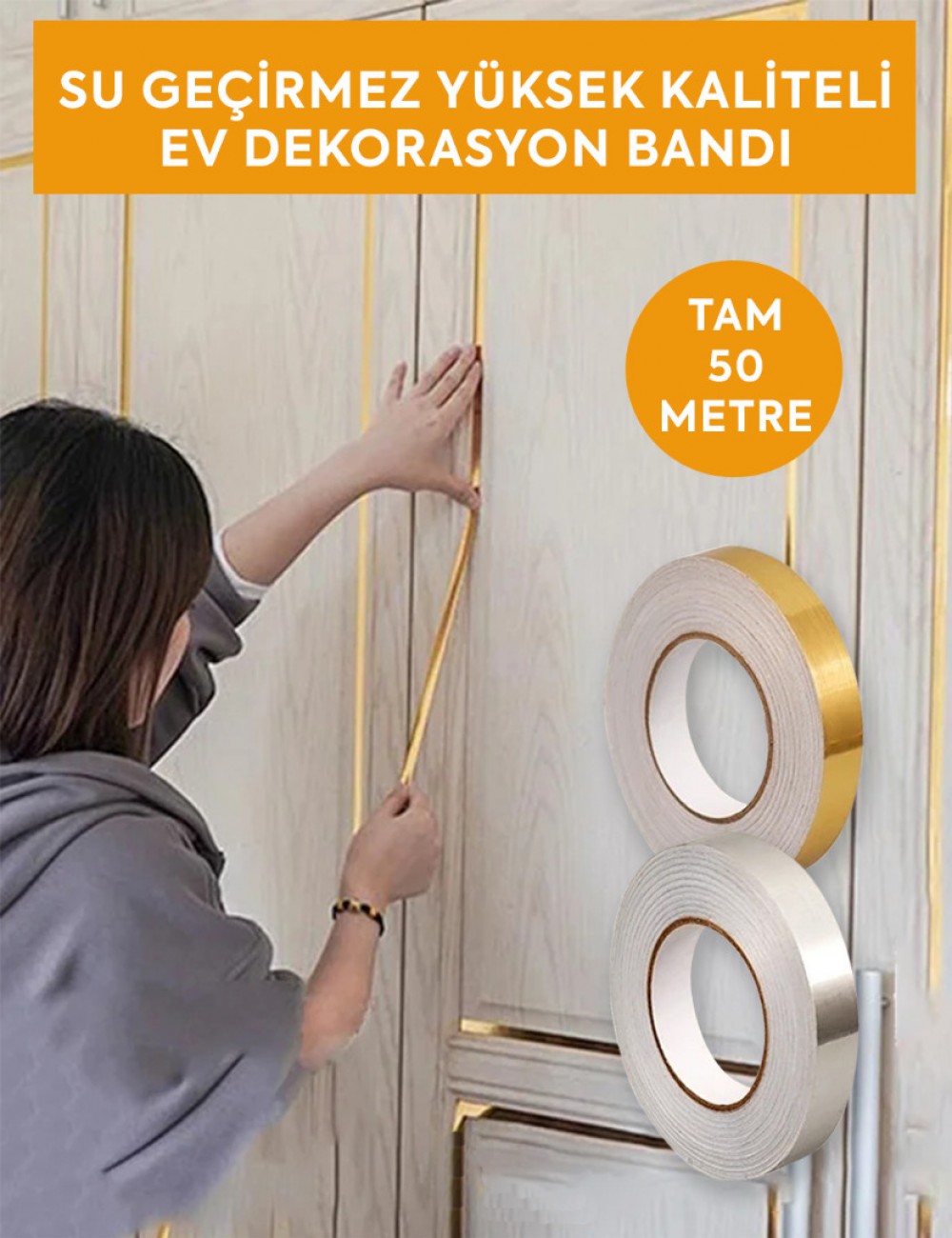 50 METRE SU GEÇİRMEZ YÜKSEK KALİTE EV DEKORASYON BANDI