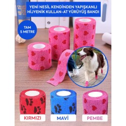 5 METRE-YENİ NESİL KENDİNDEN YAPIŞKANLI HİJYENİK KULLAN-AT YÜRÜYÜŞ BANDI