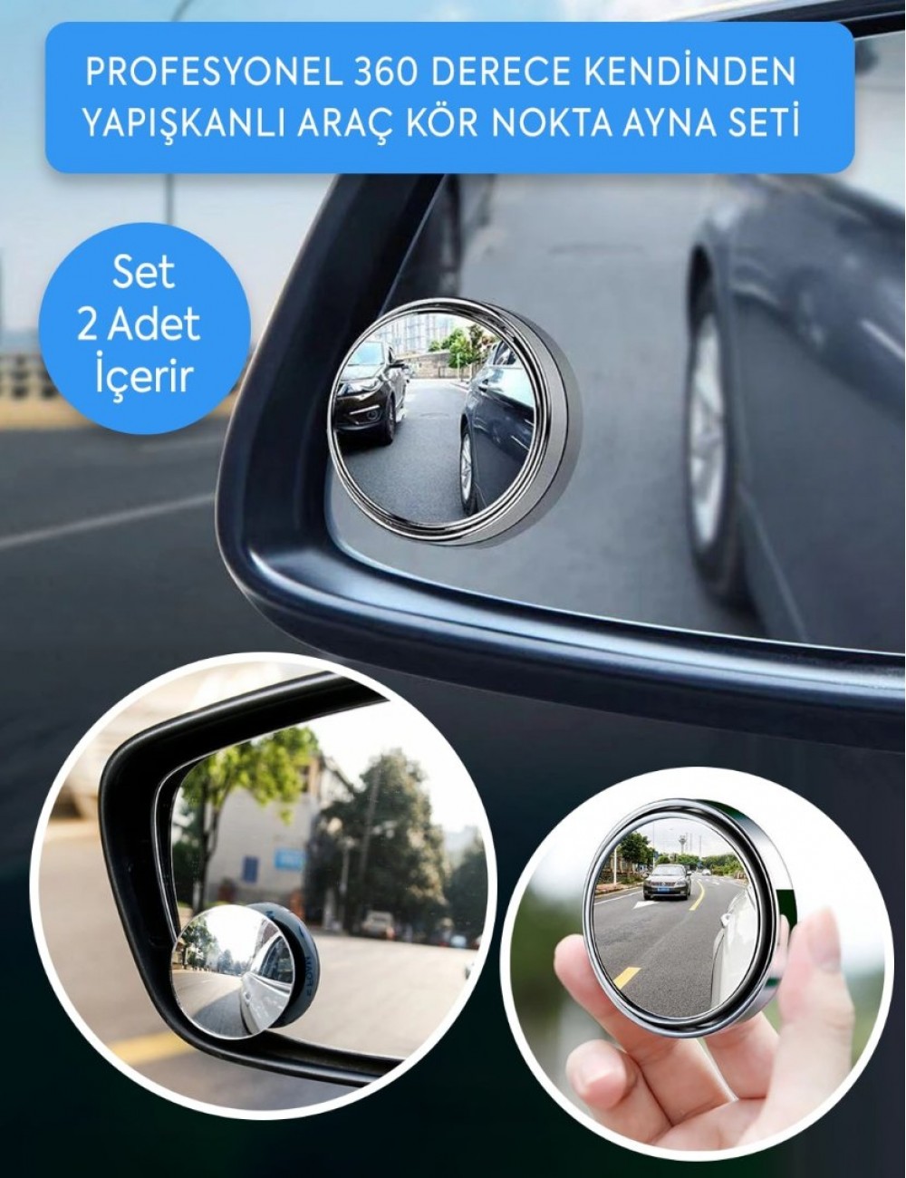 360 DERECE KENDİNDEN YAPIŞKANLI AYNA SETİ