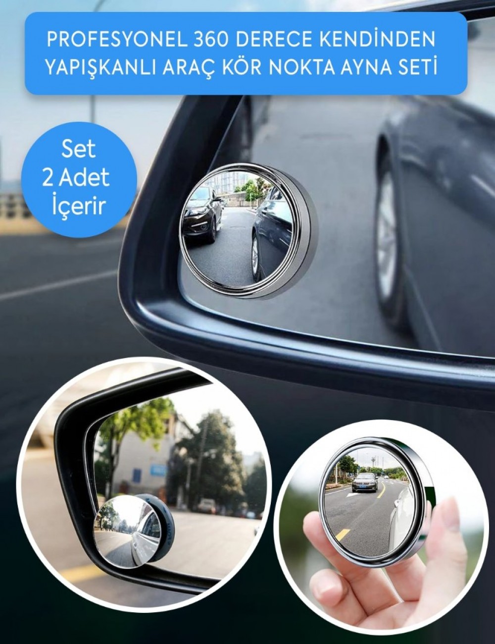 360 DERECE KENDİNDEN YAPIŞKANLI AYNA SETİ