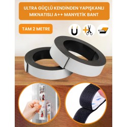 ULTRA GÜÇLÜ KENDİNDEN YAPIŞKANLI MIKNATISLI BANT 