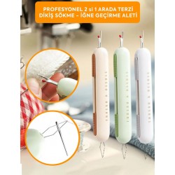 PROFESYONEL 2si 1 ARADA TERZİ DİKİŞ SÖKME - İĞNE GEÇİRME ALETİ