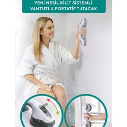 YENİ NESİL KİLİT SİSTEMLİ VANTUZLU PORTATİF TUTACAK